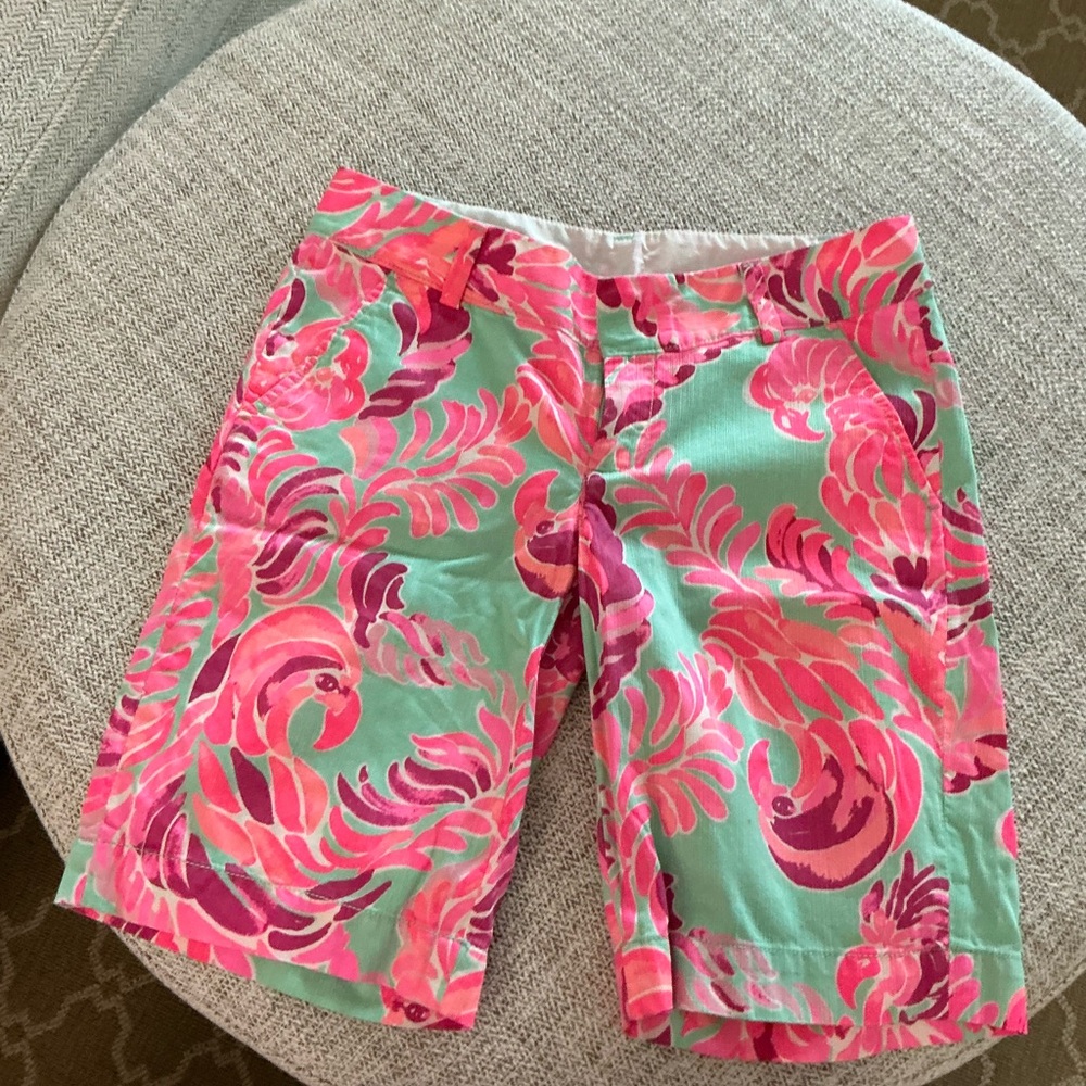 Vibrant Pink and Green Women's Shorts